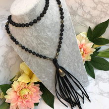 Load image into Gallery: Contempo Crystals - Modern Crystal Mala Necklace. Necklace on bust - Image 3
