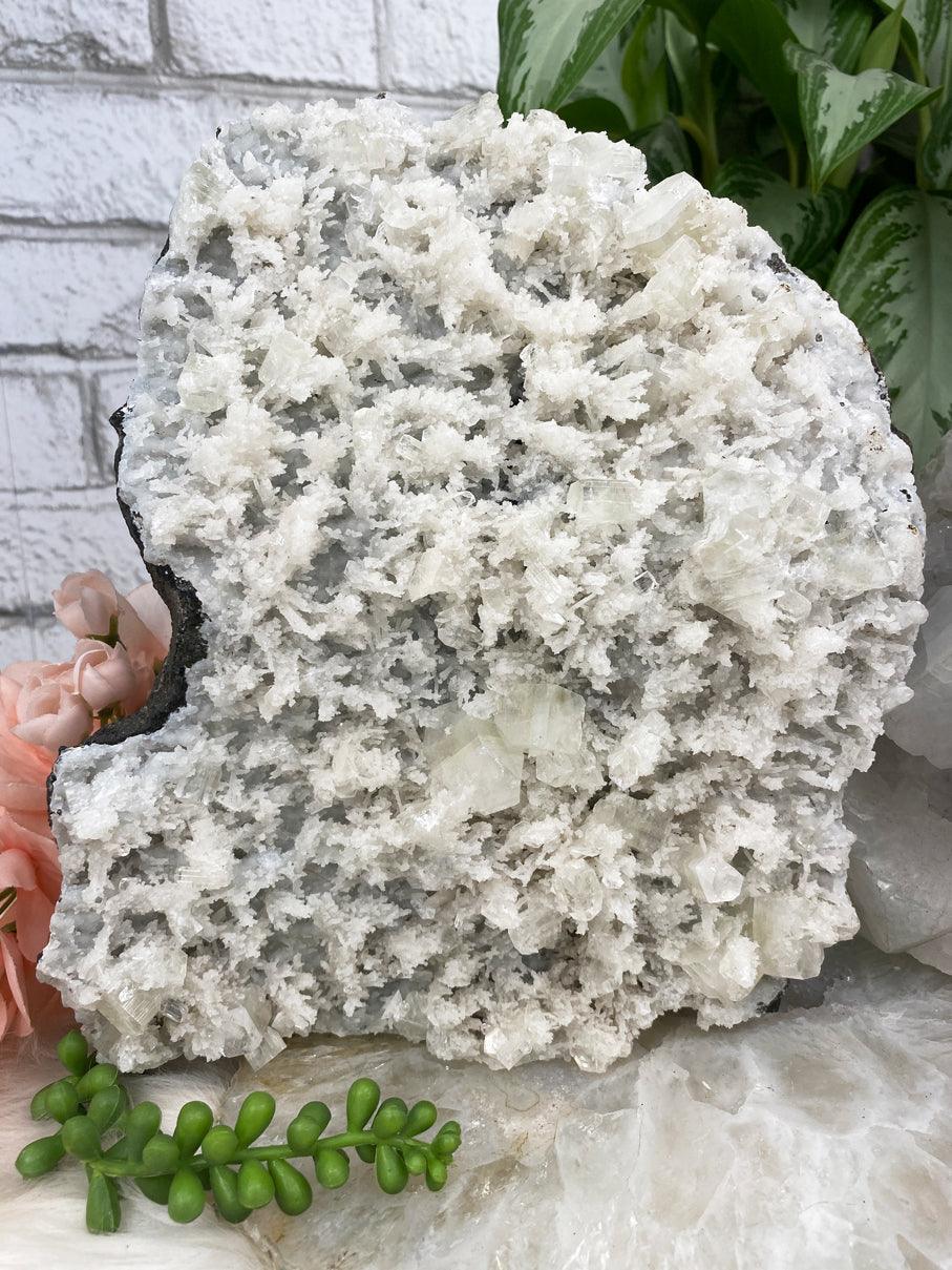 Large White Apophyllite Chalcedony Crystal Clusters