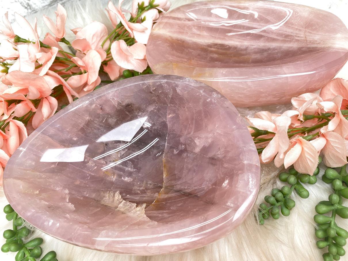 Rose Quartz Crystal Bowl Piece