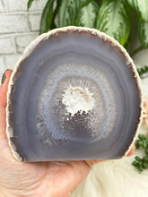 Load image into Gallery: Contempo Crystals - light-gray-banded-agate-geode - Image 11