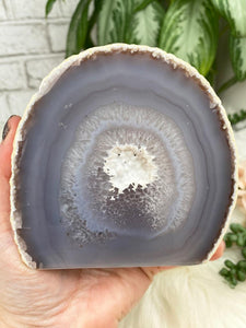 Contempo Crystals - light-gray-banded-agate-geode - Image 10