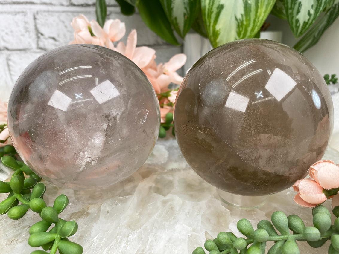 light-smokey-quartz-spheres