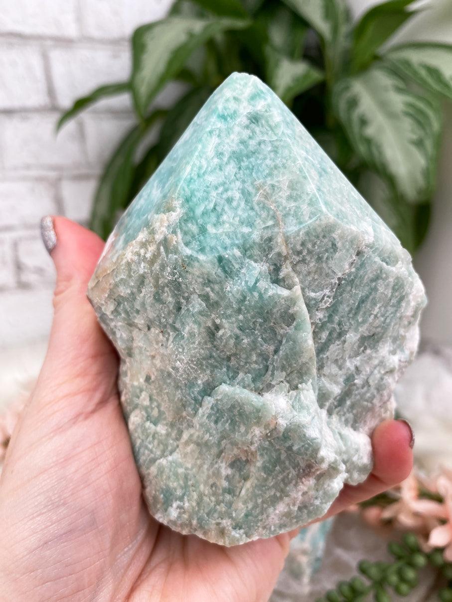 light-teal-raw-amazonite-point