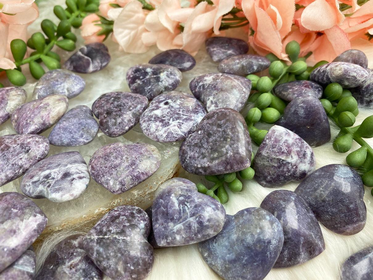 lilac-lepidolite-hearts