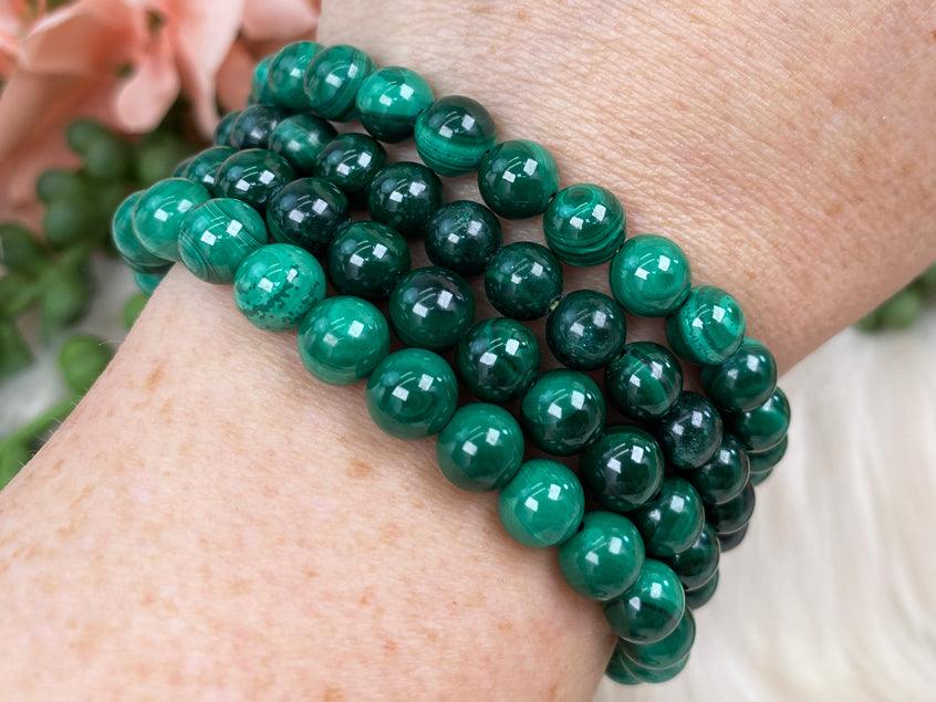 malachite-bead-bracelets