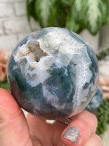 Contempo Crystals - moss-agate-sphere - Image 11