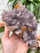 Load image into Gallery: Contempo Crystals - orange-calcite-on-high-quality-amethyst - Image 13