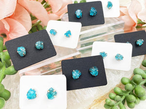 Contempo Crystals -    paraiba-blue-apatite-stud-earrings - Image 1