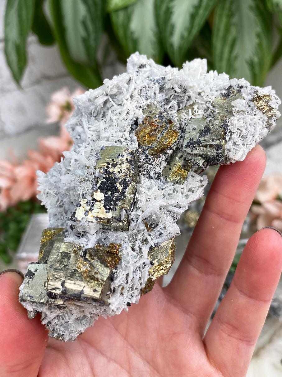 peruvian-quartz-chalcopyrite-cluster