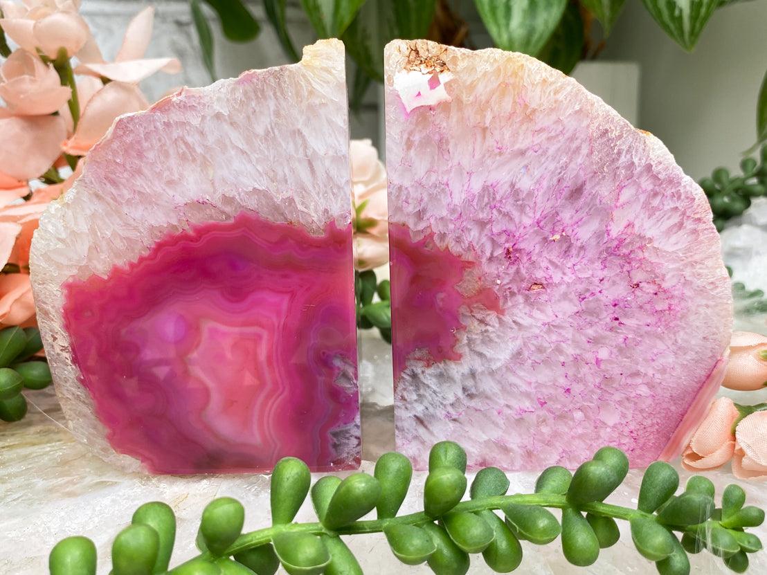 pink-agate-bookends