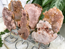 Load image into Gallery: Contempo Crystals - pink-amethyst-pieces-on-stands - Image 3
