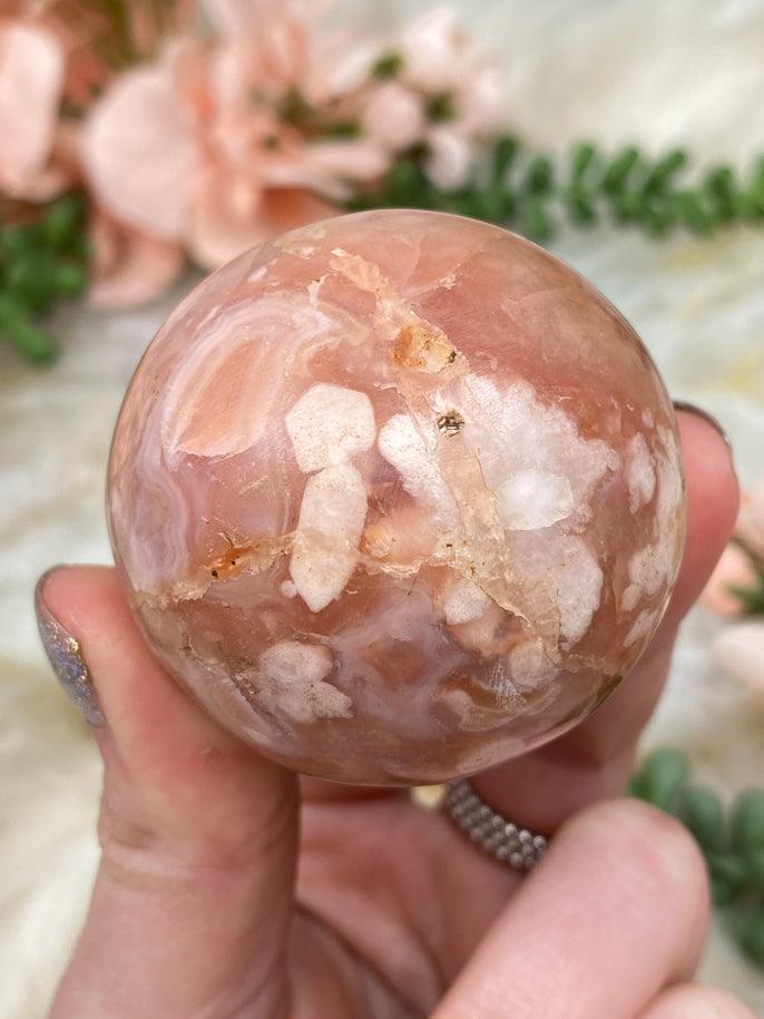 pink-flower-agate-sphere