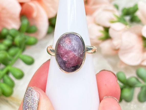 Contempo Crystals - pink-tourmaline-lepidolite-ring - Image 1
