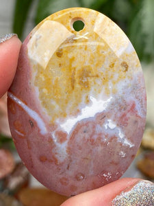 Contempo Crystals - pink-yellow-ocean-jasper-pendant - Image 46
