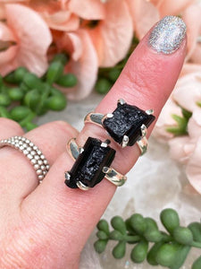Contempo Crystals - raw-black-tourmaline-sterling-silver-rings - Image 4