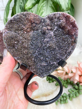 Load image into Gallery: Contempo Crystals - red-black-purple-uruguayan-amethyst-heart - Image 9
