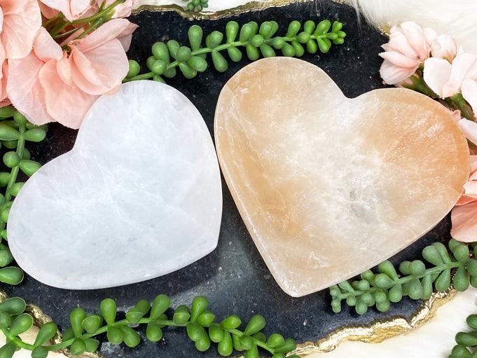 Contempo Crystals - Selenite Heart Bowls - Image 1