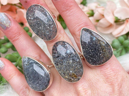    silver-black-sunstone-rings