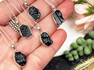 Contempo Crystals -     silver-black-tourmaline-pendants - Image 1