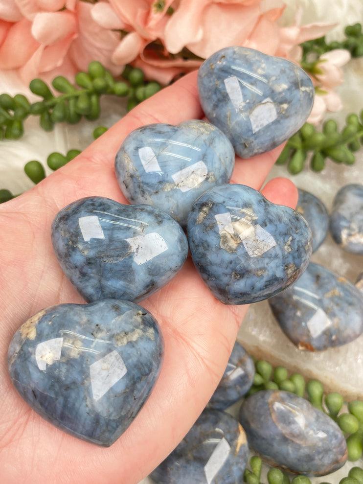 Blue Quartz Hearts