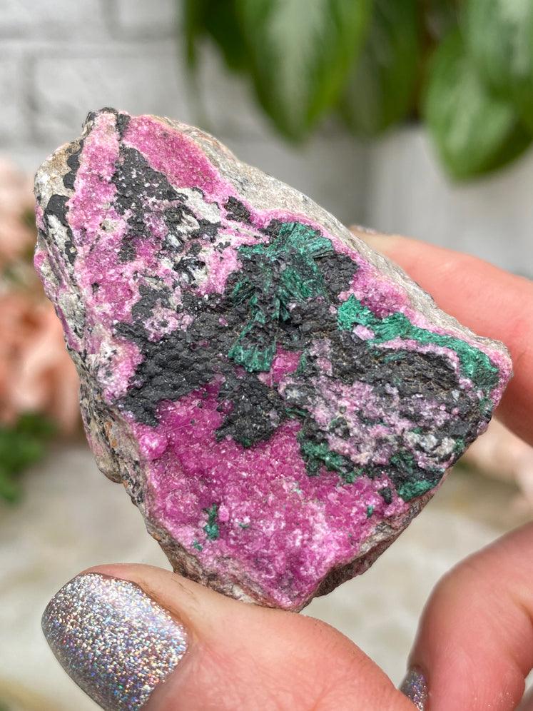 Unique Pink Cobalto Calcite - Raw Pink Calcite on Stone Matrix