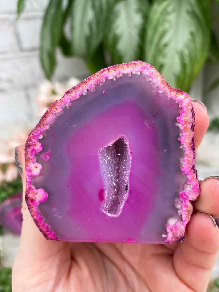 Open Your Own Geode Purple Color Dyed Druzy Geodes Gorgeous