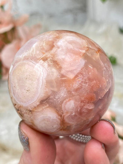 small-pink-flower-agate-sphere