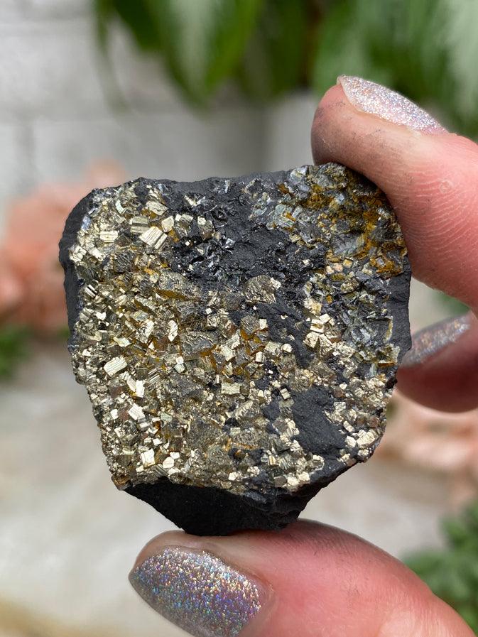 small-pyrite-on-basalt-crystal