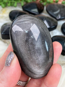 Contempo Crystals - small-silver-sheen-obsidian-palm-stone - Image 18