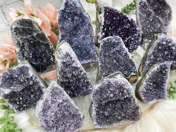 Small Standing Purple Amethyst Clusters from Brazil – Contempo Crystals