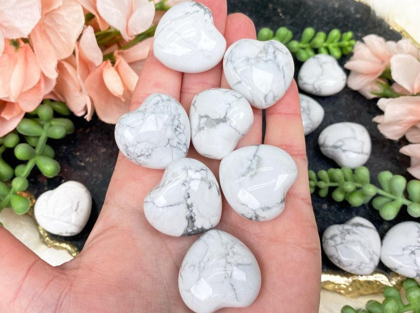 Howlite Hearts for Sale - Great for Gridding or Worry Stone – Contempo ...