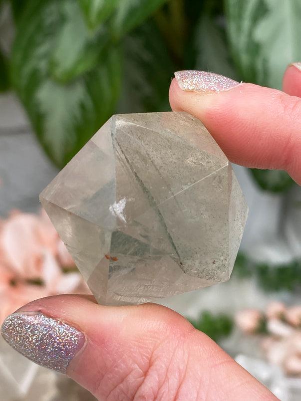 smoky-quartz-chlorite-icosahedron