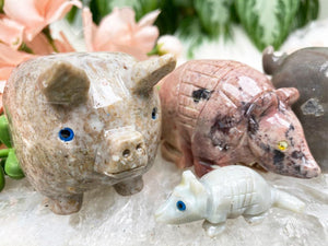 soapstone-pigs-armadillo