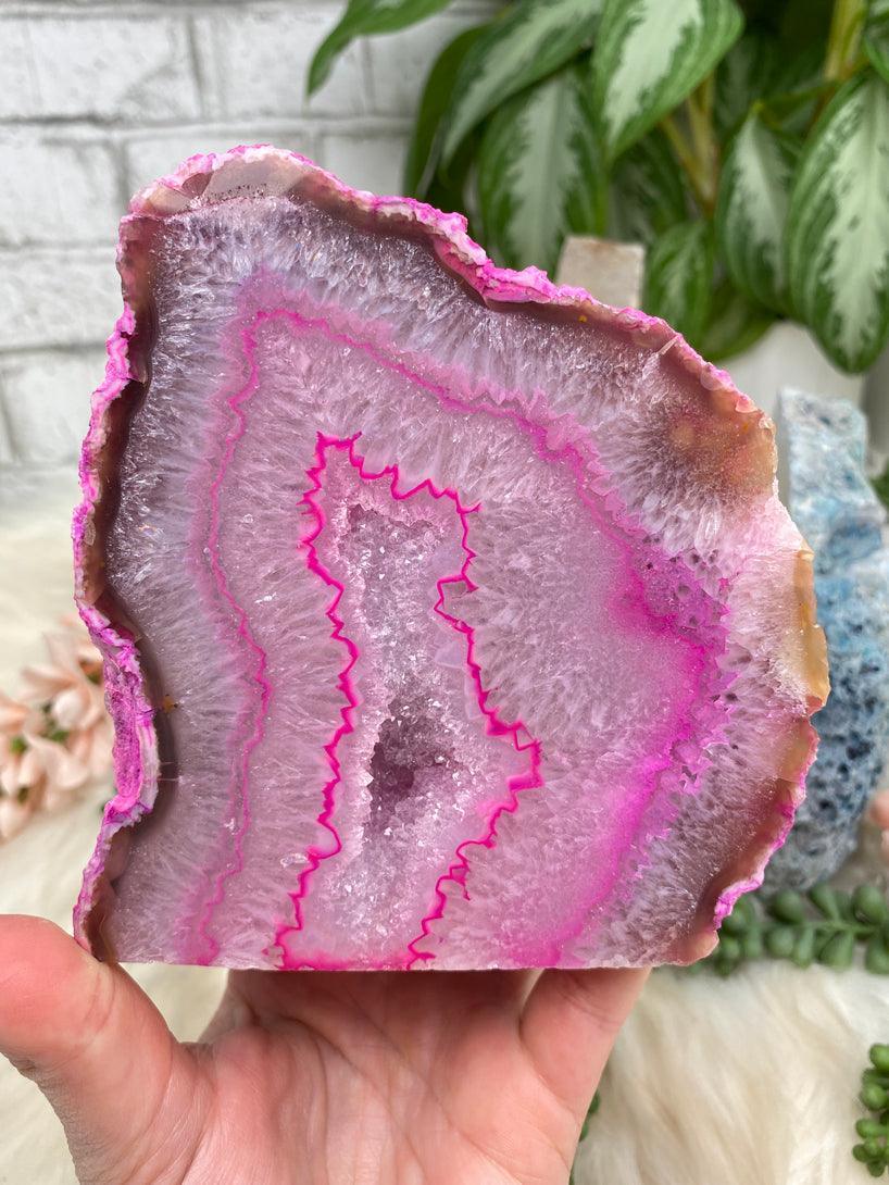 Standing Geode Crystals - Pink, Teal & Natural - Choose Exact ...
