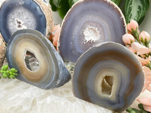 Contempo Crystals - standing-gray-tan-geodes - Image 2