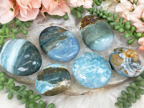    teal-aqua-ocean-jasper-palm-stones