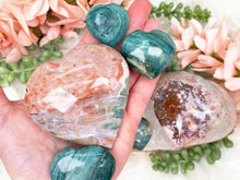 Load image into Gallery: Contempo Crystals -    teal-pink-ocean-jasper-heart - Image 1