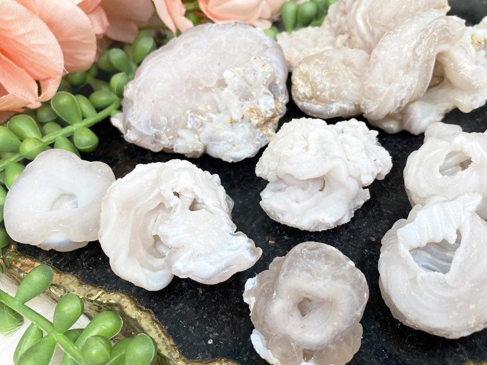 Gray & White Chalcedony Roses From Mexico