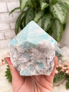 Contempo Crystals - white-teal-blue-amazonite-point - Image 7