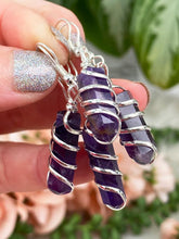 Load image into Gallery: Contempo Crystals - wire-wrapped-amethyst-earrings - Image 2
