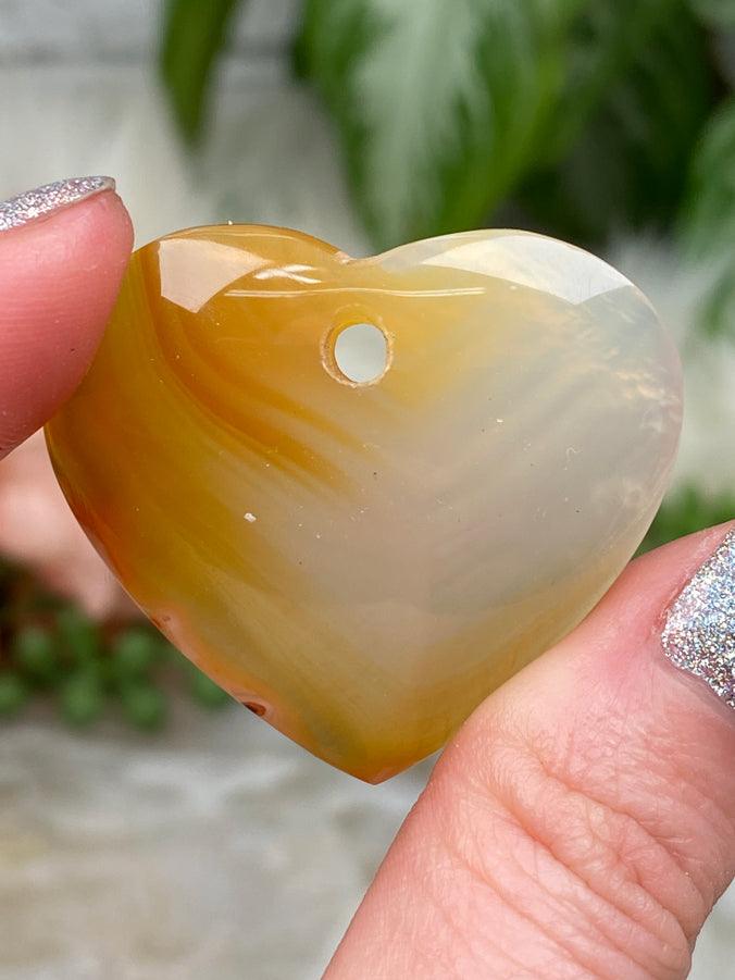 yellow-agate-heart